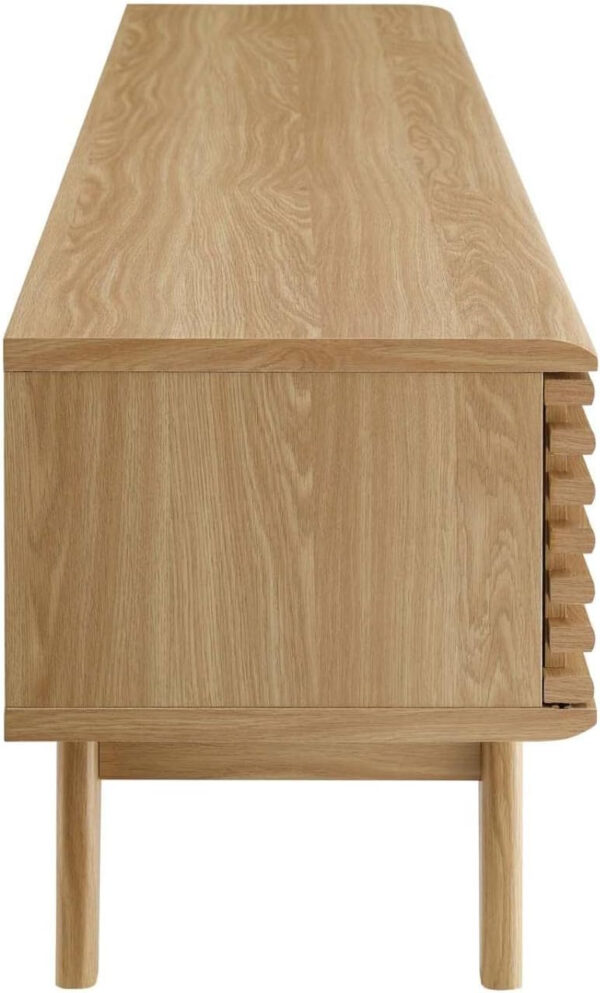 Modway Render 70" Mid-Century Modern Low Profile Media Console TV Stand, 70 Inch, Walnut Walnut