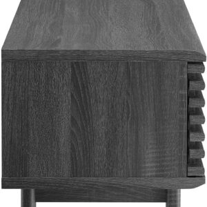 Modway Render 70" Mid-Century Modern Low Profile Media Console TV Stand, 70 Inch, Walnut Walnut