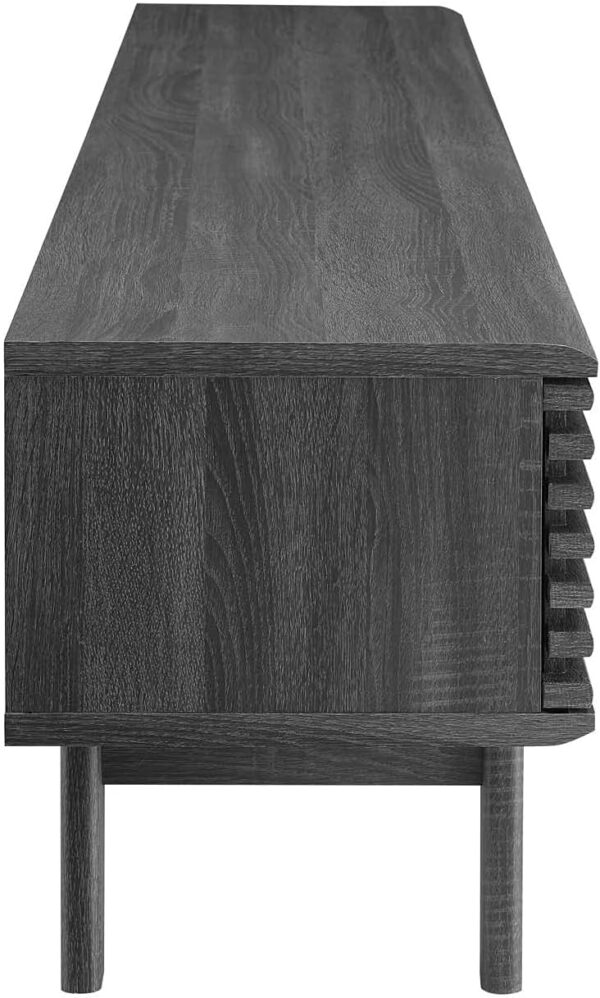 Modway Render 70" Mid-Century Modern Low Profile Media Console TV Stand, 70 Inch, Walnut Walnut