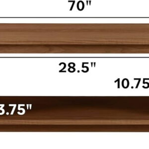 Walker Edison Arundo Fluted TV Stand for TVs up to 65 Inches, 58" TV Stand, Mocha