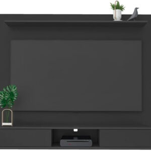 Naomi Home Zola Multi Storage Wall Media Center for up to 70 inch TVs, Entertainment Center with Storage, Floating TV Stand with 2 Sliding Doors and 2 Floating Wall Shelves, UV Painting Finish Natural