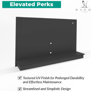 Naomi Home Zola Multi Storage Wall Media Center for up to 70 inch TVs, Entertainment Center with Storage, Floating TV Stand with 2 Sliding Doors and 2 Floating Wall Shelves, UV Painting Finish Natural