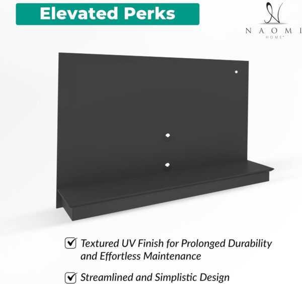 Naomi Home Zola Multi Storage Wall Media Center for up to 70 inch TVs, Entertainment Center with Storage, Floating TV Stand with 2 Sliding Doors and 2 Floating Wall Shelves, UV Painting Finish Natural