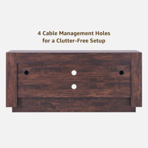 OKD Modern 70" TV Stand, Entertainment Center for TVs Up to 80", Media Console with Large Open Storage & Side Cabinets, Thick Wood Design for Living Room, Dark Walnut