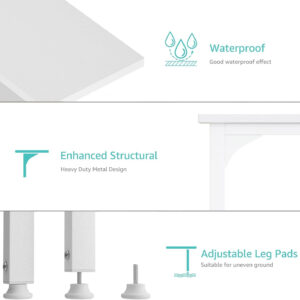 Lufeiya White Small Desk with Drawers - 40 Inch Computer Desk for Small Space Home Office, Modern Simple Study Writing Table PC Desks