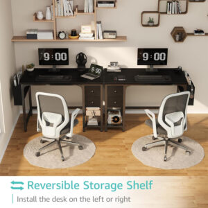 Lufeiya White Small Desk with Drawers - 40 Inch Computer Desk for Small Space Home Office, Modern Simple Study Writing Table PC Desks