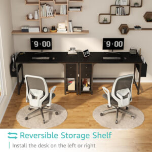 Lufeiya White Small Desk with Drawers - 40 Inch Computer Desk for Small Space Home Office, Modern Simple Study Writing Table PC Desks