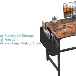 Lufeiya White Small Desk with Drawers - 40 Inch Computer Desk for Small Space Home Office, Modern Simple Study Writing Table PC Desks