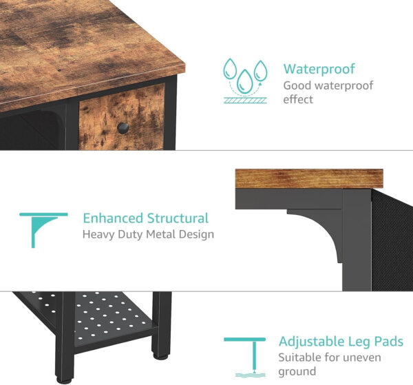 Lufeiya White Small Desk with Drawers - 40 Inch Computer Desk for Small Space Home Office, Modern Simple Study Writing Table PC Desks