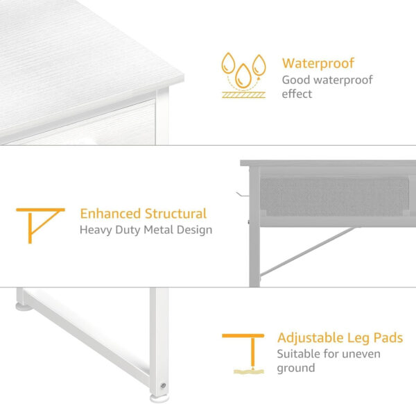 DLisiting Small Desk with Fabric Drawers for Bedroom, 32 Inch Gaming Desk with 2 Drawers for Small Space, Study Writing Table PC Desks, Black
