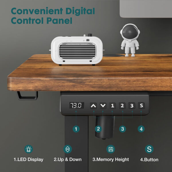 Standing Desk, Adjustable Height Electric Sit Stand Up Down Computer Table, 40x24 Inch Ergonomic Rising Modern Lift Motorized Gaming Desktop Workstation for Work Home Office, White