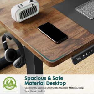 Standing Desk, Adjustable Height Electric Sit Stand Up Down Computer Table, 40x24 Inch Ergonomic Rising Modern Lift Motorized Gaming Desktop Workstation for Work Home Office, White