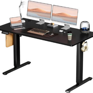 Standing Desk, Adjustable Height Electric Sit Stand Up Down Computer Table, 40x24 Inch Ergonomic Rising Modern Lift Motorized Gaming Desktop Workstation for Work Home Office, White