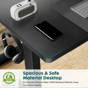 Standing Desk, Adjustable Height Electric Sit Stand Up Down Computer Table, 40x24 Inch Ergonomic Rising Modern Lift Motorized Gaming Desktop Workstation for Work Home Office, White