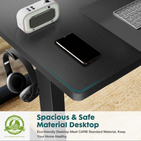 Standing Desk, Adjustable Height Electric Sit Stand Up Down Computer Table, 40x24 Inch Ergonomic Rising Modern Lift Motorized Gaming Desktop Workstation for Work Home Office, White