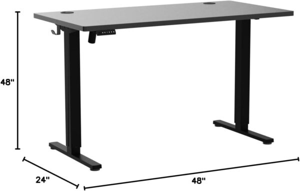 Standing Desk, Adjustable Height Electric Sit Stand Up Down Computer Table, 40x24 Inch Ergonomic Rising Modern Lift Motorized Gaming Desktop Workstation for Work Home Office, White