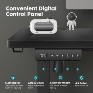 Standing Desk, Adjustable Height Electric Sit Stand Up Down Computer Table, 40x24 Inch Ergonomic Rising Modern Lift Motorized Gaming Desktop Workstation for Work Home Office, White