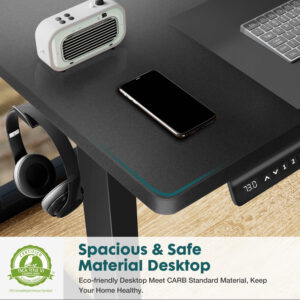 Standing Desk, Adjustable Height Electric Sit Stand Up Down Computer Table, 40x24 Inch Ergonomic Rising Modern Lift Motorized Gaming Desktop Workstation for Work Home Office, White