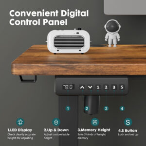 Standing Desk, Adjustable Height Electric Sit Stand Up Down Computer Table, 40x24 Inch Ergonomic Rising Modern Lift Motorized Gaming Desktop Workstation for Work Home Office, White