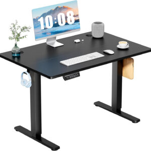 Standing Desk, Adjustable Height Electric Sit Stand Up Down Computer Table, 40x24 Inch Ergonomic Rising Modern Lift Motorized Gaming Desktop Workstation for Work Home Office, White