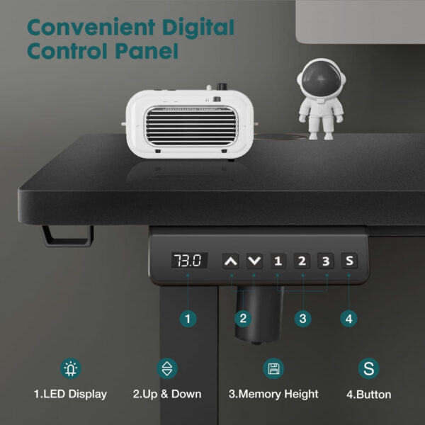Standing Desk, Adjustable Height Electric Sit Stand Up Down Computer Table, 40x24 Inch Ergonomic Rising Modern Lift Motorized Gaming Desktop Workstation for Work Home Office, White