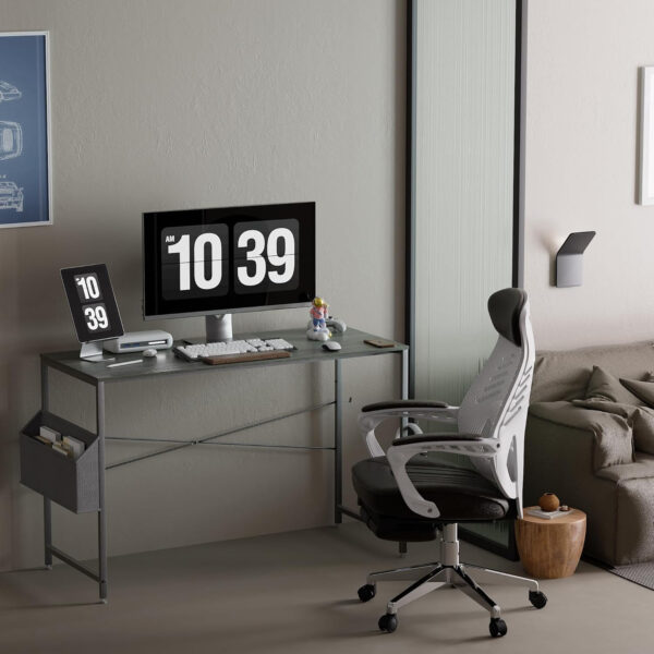 Pamray 32 Inch Computer Desk for Small Spaces with Storage Bag, Home Office Work Desk with Headphone Hook, Small Office Desk Study Writing Table