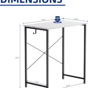 Pamray 32 Inch Computer Desk for Small Spaces with Storage Bag, Home Office Work Desk with Headphone Hook, Small Office Desk Study Writing Table