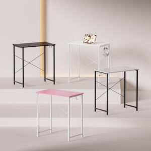 Pamray 32 Inch Computer Desk for Small Spaces with Storage Bag, Home Office Work Desk with Headphone Hook, Small Office Desk Study Writing Table