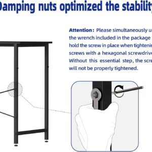 Pamray 32 Inch Computer Desk for Small Spaces with Storage Bag, Home Office Work Desk with Headphone Hook, Small Office Desk Study Writing Table