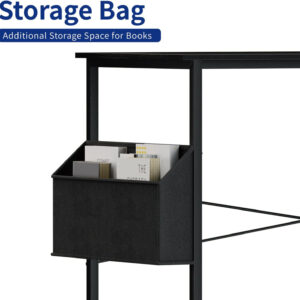 Pamray 32 Inch Computer Desk for Small Spaces with Storage Bag, Home Office Work Desk with Headphone Hook, Small Office Desk Study Writing Table