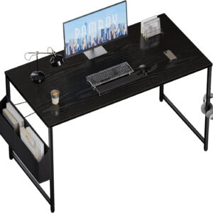 Pamray 32 Inch Computer Desk for Small Spaces with Storage Bag, Home Office Work Desk with Headphone Hook, Small Office Desk Study Writing Table