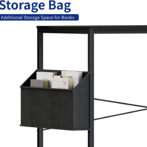 Pamray 32 Inch Computer Desk for Small Spaces with Storage Bag, Home Office Work Desk with Headphone Hook, Small Office Desk Study Writing Table