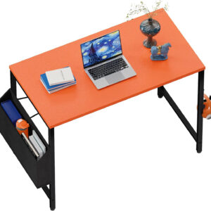 Pamray 32 Inch Computer Desk for Small Spaces with Storage Bag, Home Office Work Desk with Headphone Hook, Small Office Desk Study Writing Table