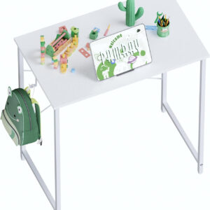 Pamray 32 Inch Computer Desk for Small Spaces with Storage Bag, Home Office Work Desk with Headphone Hook, Small Office Desk Study Writing Table