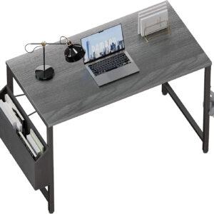 Pamray 32 Inch Computer Desk for Small Spaces with Storage Bag, Home Office Work Desk with Headphone Hook, Small Office Desk Study Writing Table