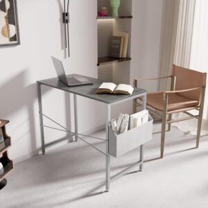 Pamray 32 Inch Computer Desk for Small Spaces with Storage Bag, Home Office Work Desk with Headphone Hook, Small Office Desk Study Writing Table