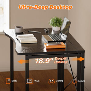 68872fa38fa7d5099010ec949bc1d0ad0fb62155215725b194fdb.jpg Huuger Folding Desk for Small Spaces, 31.5 Inch Foldable Computer Table, for Home Office, Study, Bedroom, Dorm, Space Saving, Small Writing Work Office Computer Desk, Easy to Fold, Rustic Brown