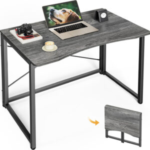 68872fac25ed350f8918ecdb765349a49da8b3ed5e3654fd02660.jpg Huuger Folding Desk for Small Spaces, 31.5 Inch Foldable Computer Table, for Home Office, Study, Bedroom, Dorm, Space Saving, Small Writing Work Office Computer Desk, Easy to Fold, Rustic Brown