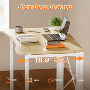 688730065f2b5b98f8952adbf525b11602cfa2c3f09d9b8c0349e.jpg Huuger Folding Desk for Small Spaces, 31.5 Inch Foldable Computer Table, for Home Office, Study, Bedroom, Dorm, Space Saving, Small Writing Work Office Computer Desk, Easy to Fold, Rustic Brown