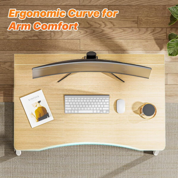 68873007bcf5fca6d765ae4da53d9ce878650ec2def730850b27f.jpg Huuger Folding Desk for Small Spaces, 31.5 Inch Foldable Computer Table, for Home Office, Study, Bedroom, Dorm, Space Saving, Small Writing Work Office Computer Desk, Easy to Fold, Rustic Brown