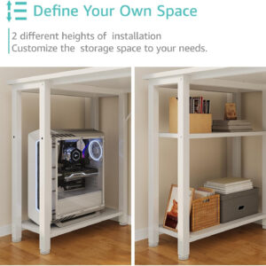 688731a4a31f77d41785185245bcbc46c91000dc343760f5acd82.jpg Lufeiya White Desk with Drawers & Storage Shelves, 47 Inch Study Work Writing Desk for Home Office Bedroom, Simple Modern Cute PC Computer Desks Table, White