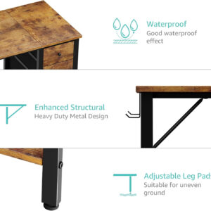 688731c174745eb376fd9a0df5d9a1ccfa9ac5d79cd8d6620491a.jpg Lufeiya White Desk with Drawers & Storage Shelves, 47 Inch Study Work Writing Desk for Home Office Bedroom, Simple Modern Cute PC Computer Desks Table, White