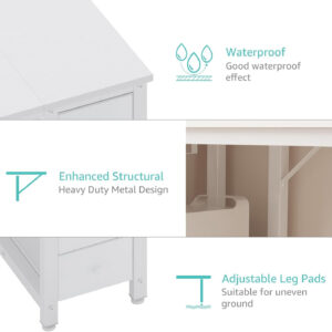 688732e31d093fe63011a4a59f5c62e6d5f179efbbc80aa5d4b10.jpg Lufeiya White Desk with Drawers & Storage Shelves, 47 Inch Study Work Writing Desk for Home Office Bedroom, Simple Modern Cute PC Computer Desks Table, White