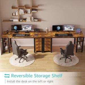 688732e7baebb59a0f95a8da7228b2e77f049a1d912144d1e08f2.jpg Lufeiya White Desk with Drawers & Storage Shelves, 47 Inch Study Work Writing Desk for Home Office Bedroom, Simple Modern Cute PC Computer Desks Table, White