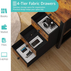 688732e91f187d391c022aca97f8132c17eef8d80fb1bb7cdfb3a.jpg Lufeiya White Desk with Drawers & Storage Shelves, 47 Inch Study Work Writing Desk for Home Office Bedroom, Simple Modern Cute PC Computer Desks Table, White