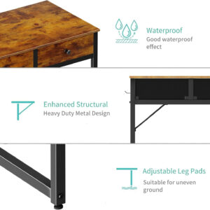 68873356ee77ddb68cf23c81941ccd1df840ff0cd59e2e0f9098d.jpg Lufeiya Small White Desk with Drawers - for Bedroom, 32 Inch Home Office Computer Desk with Fabric Storage Drawer and Bag, Study Writing Table for Small Spaces, White