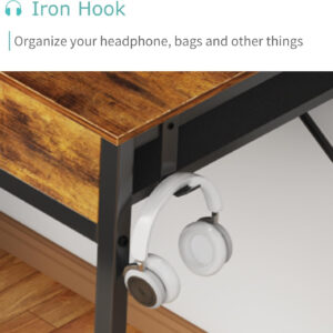 6887335924c0e1d1072c33c0e5165debf07bda7fa773ed4e5ebd9.jpg Lufeiya Small White Desk with Drawers - for Bedroom, 32 Inch Home Office Computer Desk with Fabric Storage Drawer and Bag, Study Writing Table for Small Spaces, White