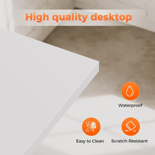 Rolling Computer Desk with Wheels, Gaming Desk for Small Spaces, Modern Simple Style Table for Home Office, Study Writing Table (Caster, Rustic Brown, 32 inch)