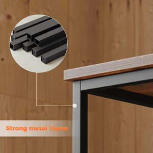 Rolling Computer Desk with Wheels, Gaming Desk for Small Spaces, Modern Simple Style Table for Home Office, Study Writing Table (Caster, Rustic Brown, 32 inch)