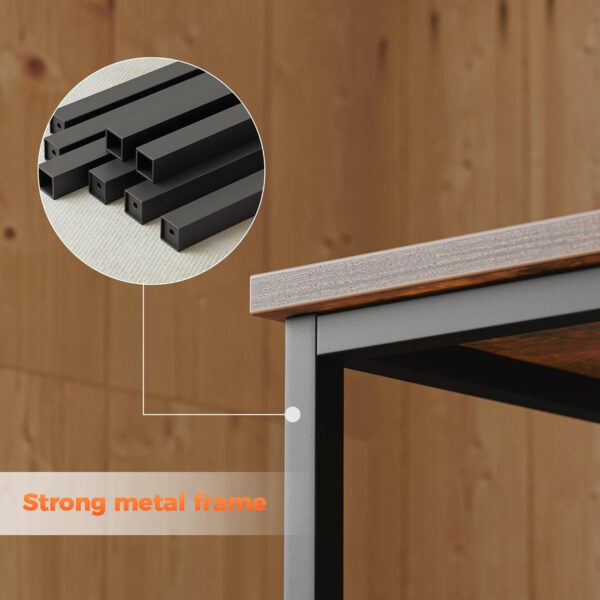 Rolling Computer Desk with Wheels, Gaming Desk for Small Spaces, Modern Simple Style Table for Home Office, Study Writing Table (Caster, Rustic Brown, 32 inch)